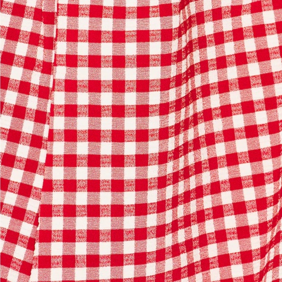 Lovers & Friends Check Me Out Top Red Gingham Sz S - Picture 5 of 6